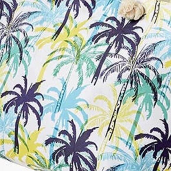 Tropical Palm Tree Print Beach Bag Tote - Picture 4 of 5